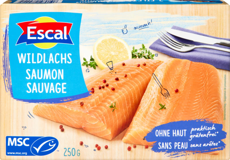 Filet de saumon sauvage sans peau MSC,