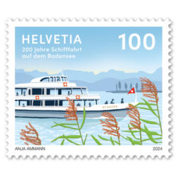 Briefmarke «200 Jahre Schifffahrt auf dem Bodensee»