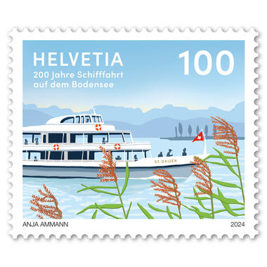 Briefmarke «200 Jahre Schifffahrt auf dem Bodensee»
