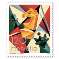 Briefmarke «100 Jahre Weltschachverband»