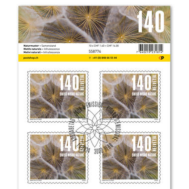 Timbres CHF 1.40 «Infrutescence», Feuille de 10 timbres