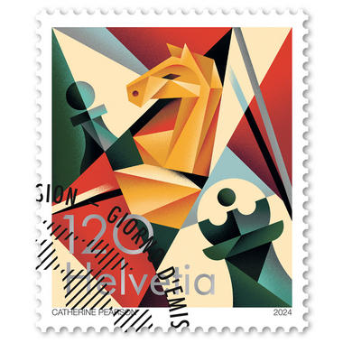 Briefmarke «100 Jahre Weltschachverband»