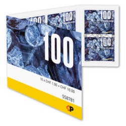 Briefmarken CHF 1.00 «Eis», Markenheftchen mit 10 Marken