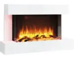 Hornbach Elektrisches Kaminfeuer Balderia Aidan weiß 2000 Watt inkl. Fernbedienung