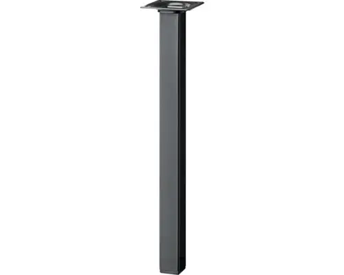 Tischbein vierkant 400x25x25 mm schwarz