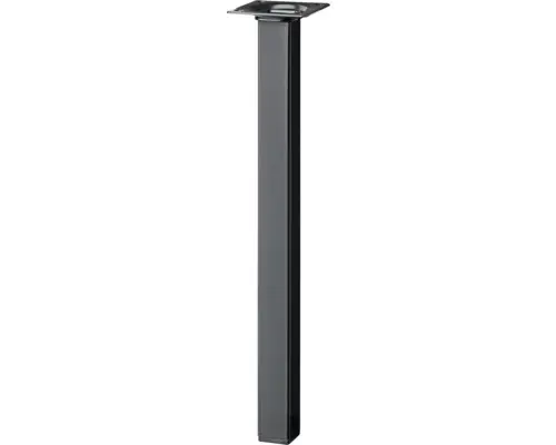 Tarrox Tischbein vierkant 25 x 25 x 500 mm, schwarz