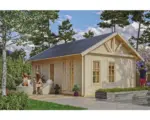 Hornbach Blockbohlenhaus SKAN HOLZ Bern 2 mit Fußboden 500x640 cm natur