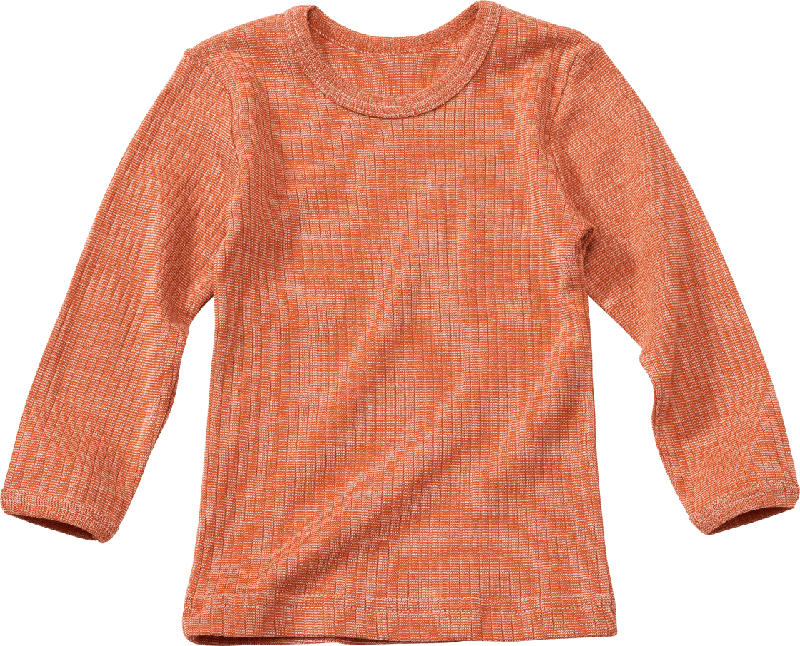 ALANA Unterhemd Langarm aus Bio-Baumwolle, Bio-Wolle und Seide, orange, Gr. 74/80
