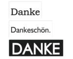 Hornbach Labels "Danke",30x15mm,40x15 mm,50x15mm, 3 Stück