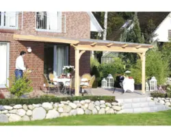 Terrassenüberdachung SKAN HOLZ Ravenna 648x300 cm natur