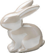 dm-drogerie markt Dekorieren & Einrichten Keramikhase, glänzend weiß (13 cm) - bis 31.03.2024