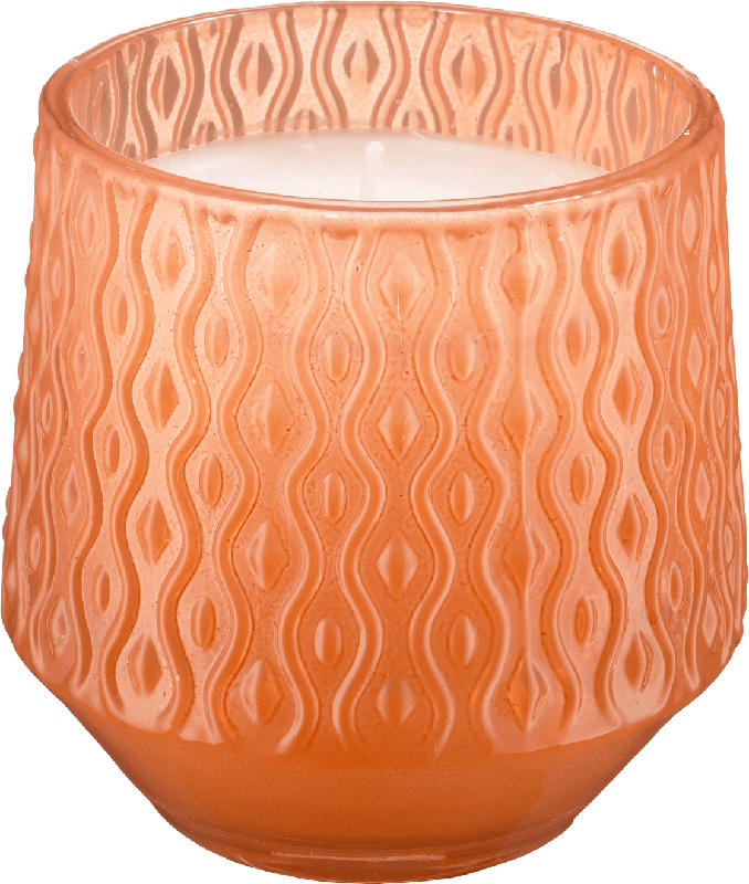 Dekorieren & Einrichten Duftkerzenglas mit Muster, orange