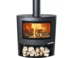 Hornbach Kaminofen Aduro 15-2 Stahl schwarz 6,5 kW mit Holzfach