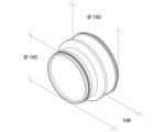 Hornbach Wickelfalzrohr-Reduzierung Ø 150/100 mm