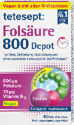 tetesept Folsäure 800 Depot Mini Tabletten 60 St