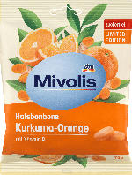dm-drogerie markt Mivolis Bonbon, Kurkuma & Orange, zuckerfrei - bis 15.05.2024