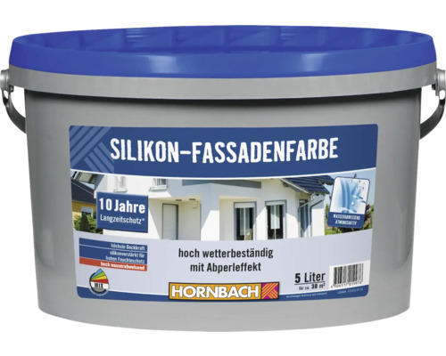 HORNBACH Silikonfarbe Silikon-Fassadenfarbe weiß 5 l