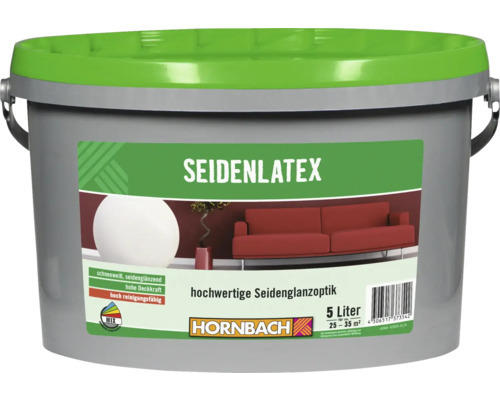 HORNBACH Latexfarbe Seidenlatex weiß 5 l