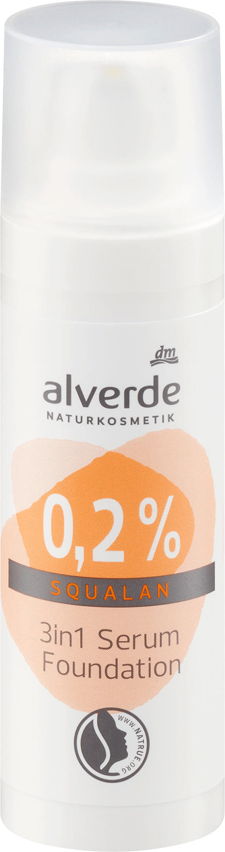 alverde NATURKOSMETIK Serum Foundation 3in1 mit 0,2% Squalan