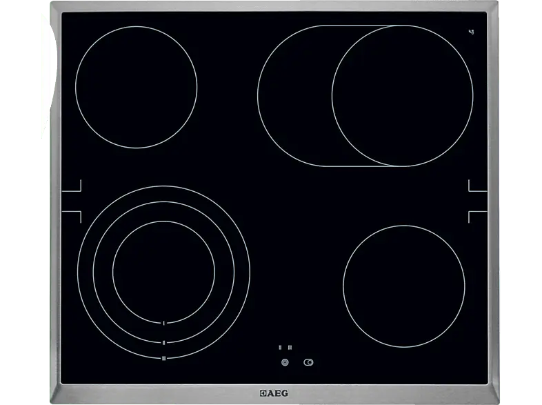 AEG HE 604070 XB Herdgesteuertes Strahlungsheizungskochfeld (576 mm breit, 4 Kochfelder, Glaskeramik); Herdgesteuertes Kochfeld