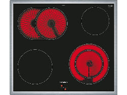Siemens EA 645 GN 17 Herdgesteuertes Strahlungsheizungskochfeld (583 mm breit, 4 Kochfelder, Glaskeramik); Herdgesteuertes Kochfeld