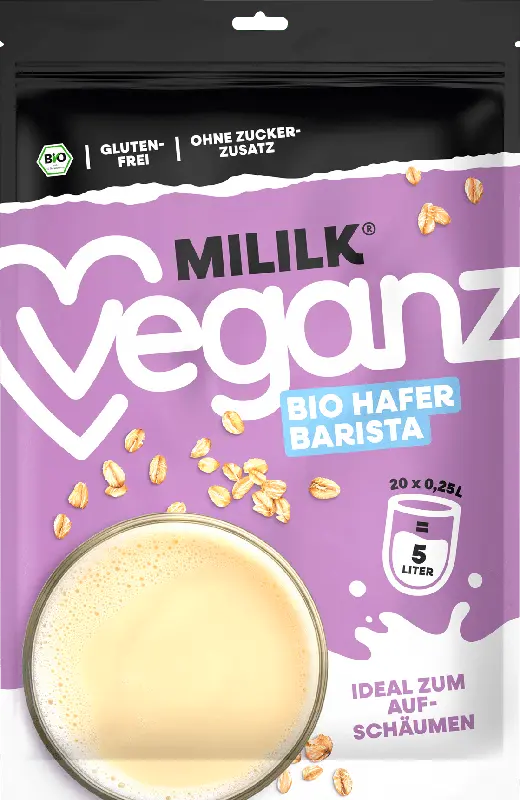 Veganz Haferdrink Barista Mililk Blätter