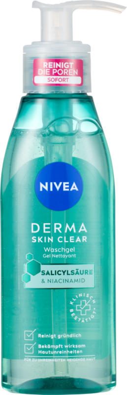 Gel detergente Derma Skin Clear Nivea , 150 ml