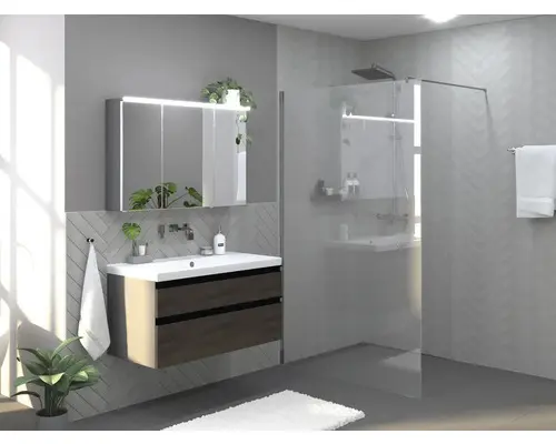 Raumdusche Jungborn Sette 1000x2000 mm Echtglas Klar hell chrom