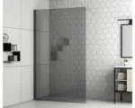 Hornbach Raumdusche Form & Style Modena 900x1950 mm Reversibel Glasdekor grau schwarz matt