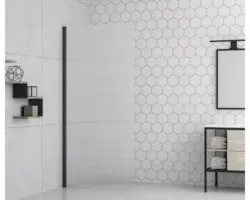 Raumdusche Form & Style Modena 900x1950 mm Reversibel Dekorglas Industrie Design schwarz