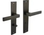 Hornbach Beschlagset Hera Drücker/Drücker Rosette WC+ Bad Riegel Zamac/Aluminium, anthrazit