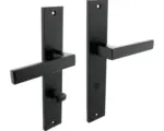 Hornbach Beschlagset Hera Drücker/Drücker Rosette WC+ Bad Riegel Zamac/Aluminium, schwarz