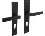 Hornbach Beschlagset Hera Drücker/Drücker Langschild Profilzylinder Zamac/Aluminium, schwarz