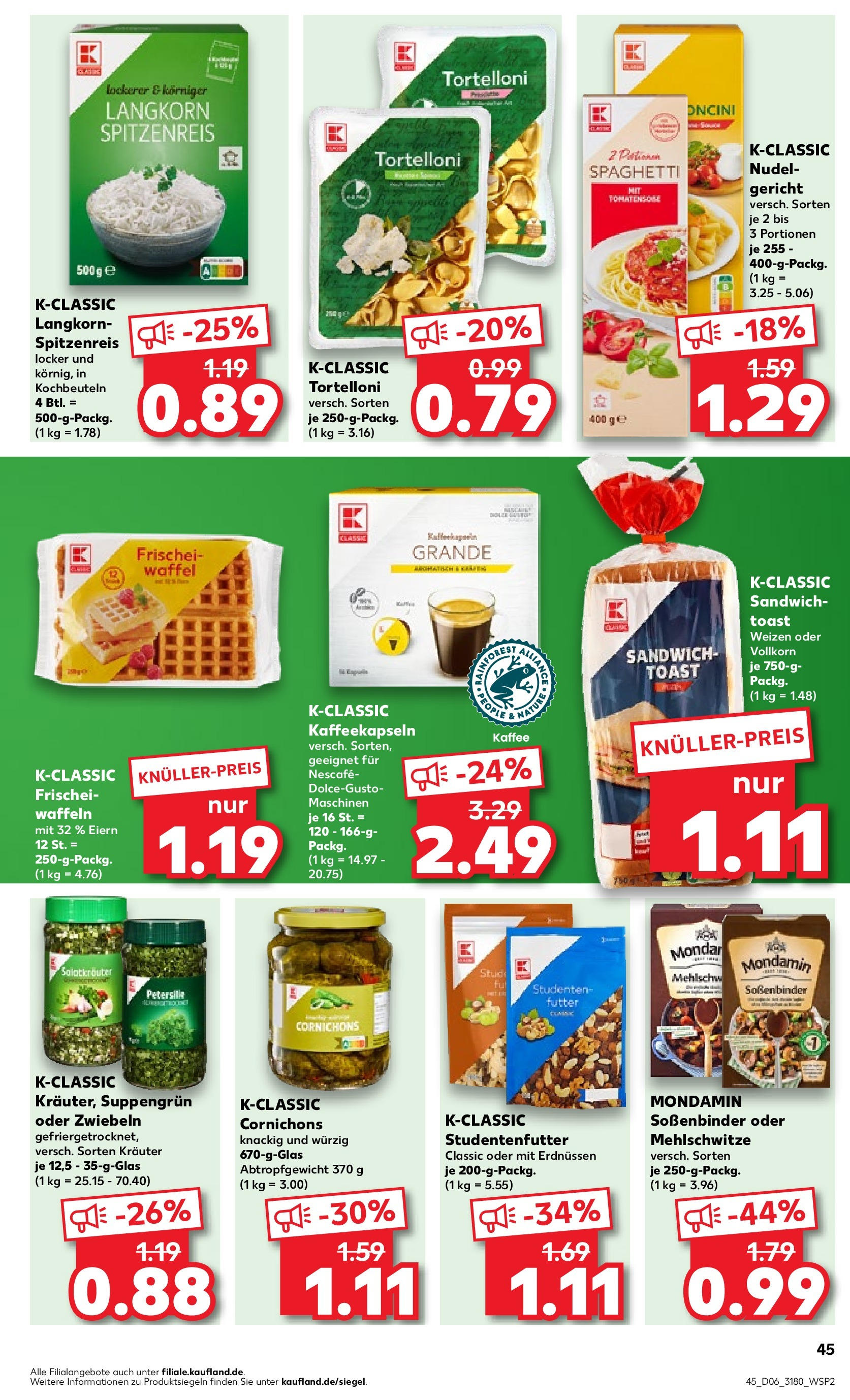 Kaufland Prospekt 	 (ab 08.02.2024) » Angebote Online zum Blättern | Seite: 45 | Produkte: Zwiebeln, Petersilie, Waffeln, Kaffee