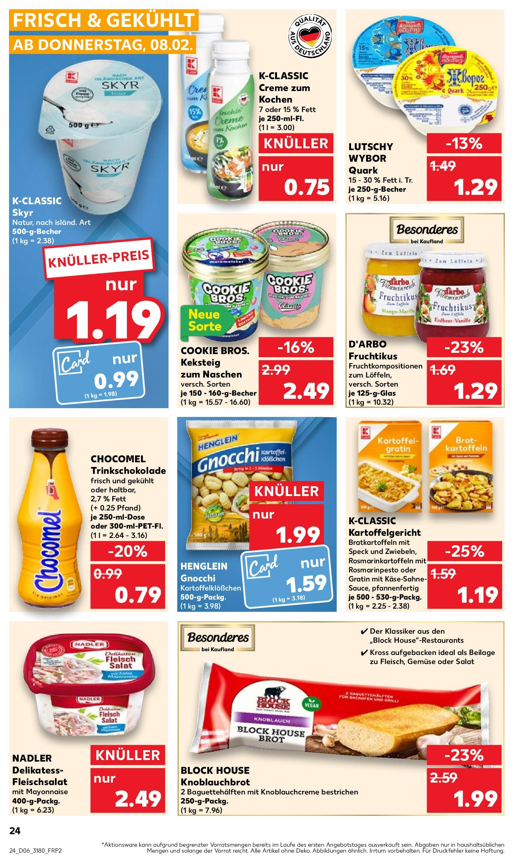 Kaufland Prospekt 	 (ab 08.02.2024) » Angebote Online zum Blättern | Seite: 24 | Produkte: Wurst, Orangensaft, Joghurt