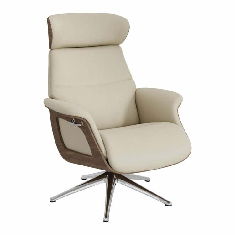 Fauteuil FASHION CLEMENT, cuir, savoy soft white