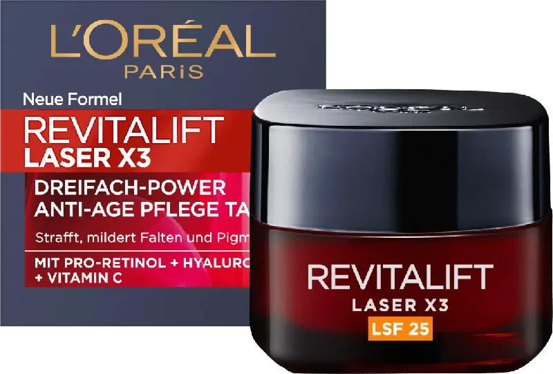 L'ORÉAL PARiS Revitalift Laser X3 Dreifach-Power Anti-Age Pflege Tag LSF 25