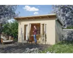 Hornbach Blockbohlenhaus SKAN HOLZ She Shed Ostende mit Fußboden 390x310 cm natur