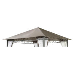 Grasekamp Ersatzdach für Pavillon Stil taupe Textil B/L: ca. 296x296 cm