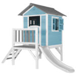 POCO Einrichtungsmarkt Eningen AXI Spielhaus Lodge XL blau B/H/L: ca. 240x189x167 cm
