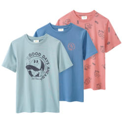3 Jungen T-Shirts mit Prints (Nur online)