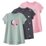 Ernsting's family 3 Mädchen T-Shirts mit Herz-Prints (Nur online) - bis 10.05.2024