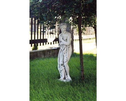 Gartenfigur Kunststeinstatue Anna 80 cm weiß