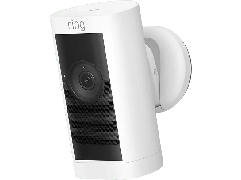 ring Stick Up Cam Pro Überwachungskamera (Anzahl Kameras: 1, Nachtsichtfunktion, Akkubetrieb, Weiß)