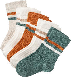 PUSBLU Socken mit Ripp-Struktur, grün + gelb + weiß, Gr. 19/22