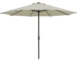 Sonnenschirm Ampelschirm Nancy Soluna Ø 350 cm Polyester (PES) ecru