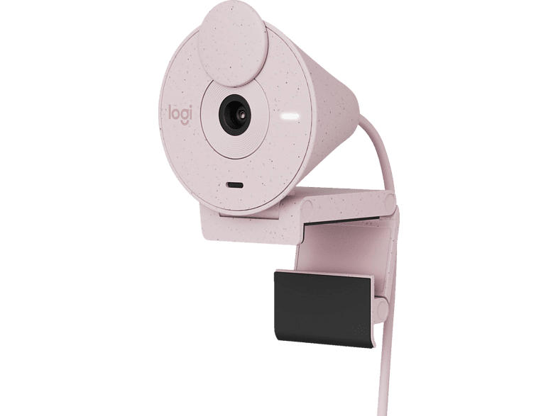 Logitech Webcam Brio 300, Full-HD 1080p, 1x Digitalzoom, USB-C, RightLight 2 LED, Rosa
