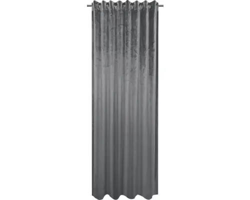 Vorhang mit Universalband Velvet blackout dunkelgrau 140x280 cm