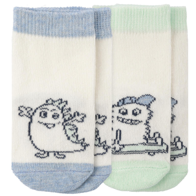2 Paar Newborn Socken mit Monstern