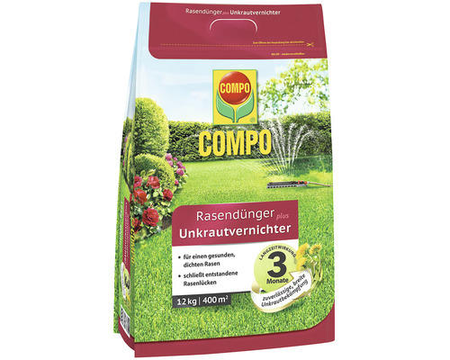 Rasendünger plus Unkrautvernichter Compo 12 kg / 400 m² 3459-905